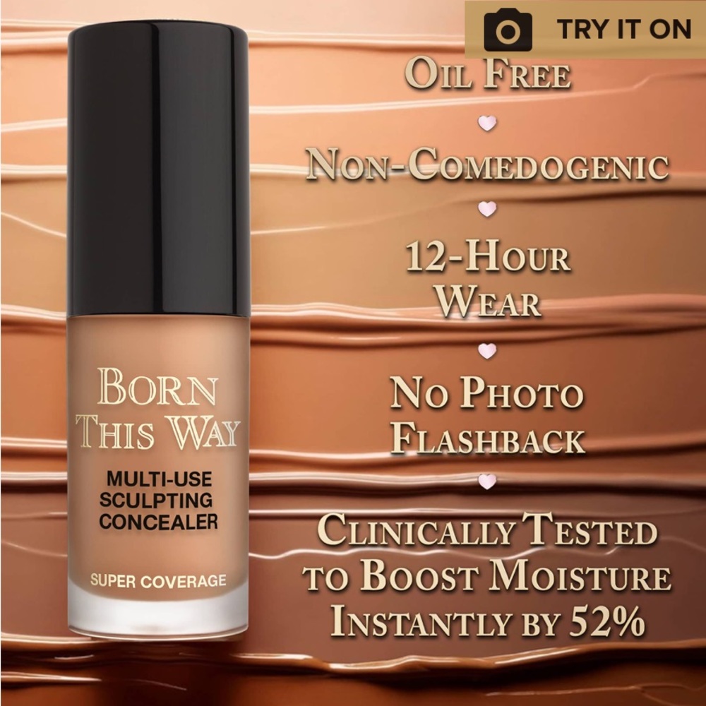 Born This Way Super Coverage Multi-Use Sculpting Concealer. NET WT. 0.11 OZ. / 3